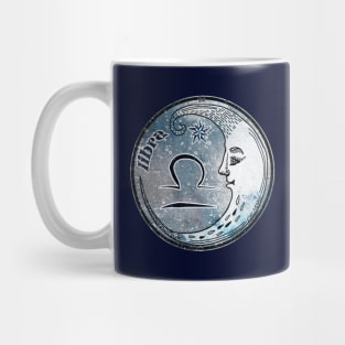 Libra Moon Sign Astrology Zodiac Symbol Stars and Crescent Moon Mug